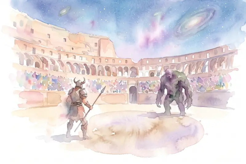 Farthreshold: Arena watercolour